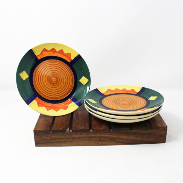 The Artisan Emporium Boho Fiesta Hand-painted Side Plates Set Of 4(7 inches)