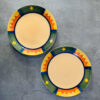 Boho Fiesta Ceramic Dinner Plates Set Of 2 - The Artisan Emporium