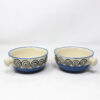 The Artisan Emporium Blue Swirl Hand-painted Snack Bowls Set Of 2