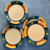 Boho Fiesta Ceramic Dinner Plates Set Of 4 - The Artisan Emporium