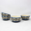 The Artisan Emporium Blue Swirl Hand-painted Serving Katori Bowls Set Of 4