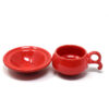 The Artisan Emporium Ceramic Peppy Red Tea Cup & Saucer Set of 6