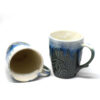 The Artisan Emporium Ceramic Ice Burst Drip Mugs Set Of 2