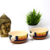The Artisan Emporium Boho Fiesta Hand-painted Snack Bowls Set Of 2