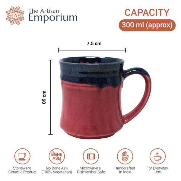 The Artisan Emporium Ceramic Bubblegum Pink Drip Mugs Set Of 2