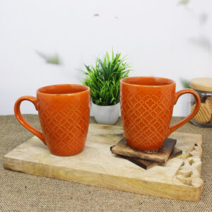 The Artisan Emporium Ceramic Terracotta Red Mugs Set Of 2