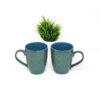 The Artisan Emporium Ceramic Teal Green Mugs Set Of 2