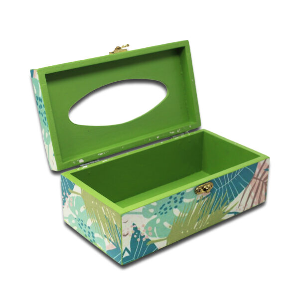 The Artisan Emporium Forest Green Wooden Tissue Holder Box, Napkin Holder Box