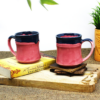 The Artisan Emporium Ceramic Bubblegum Pink Drip Mugs Set Of 2