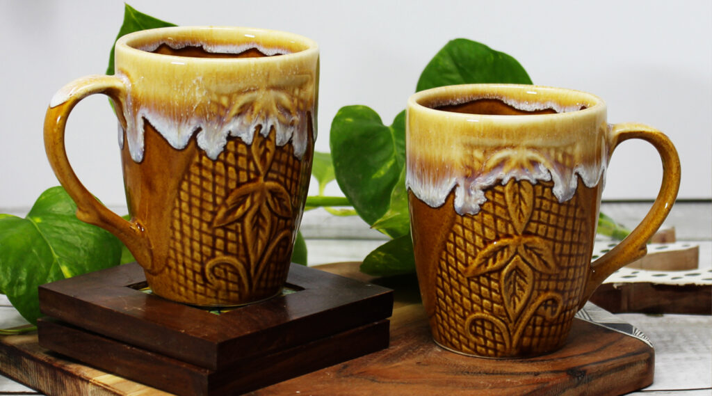 Snow Drip Ceramic Coffee Mugs - TAE