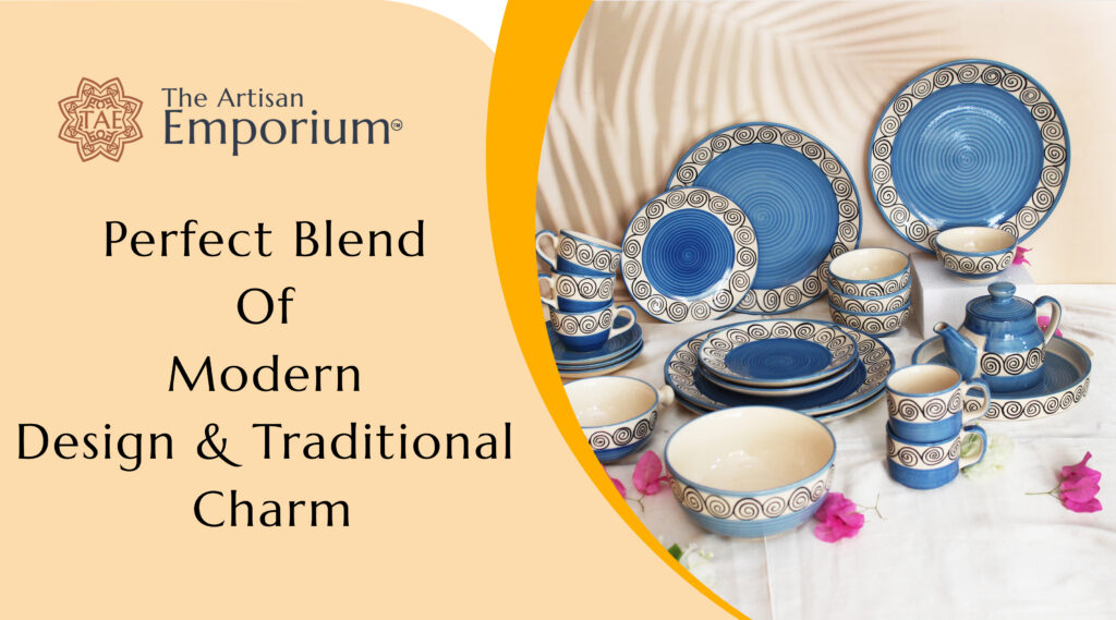 The Artisan Emporium Collection Of Blue Swirl ceramic Items