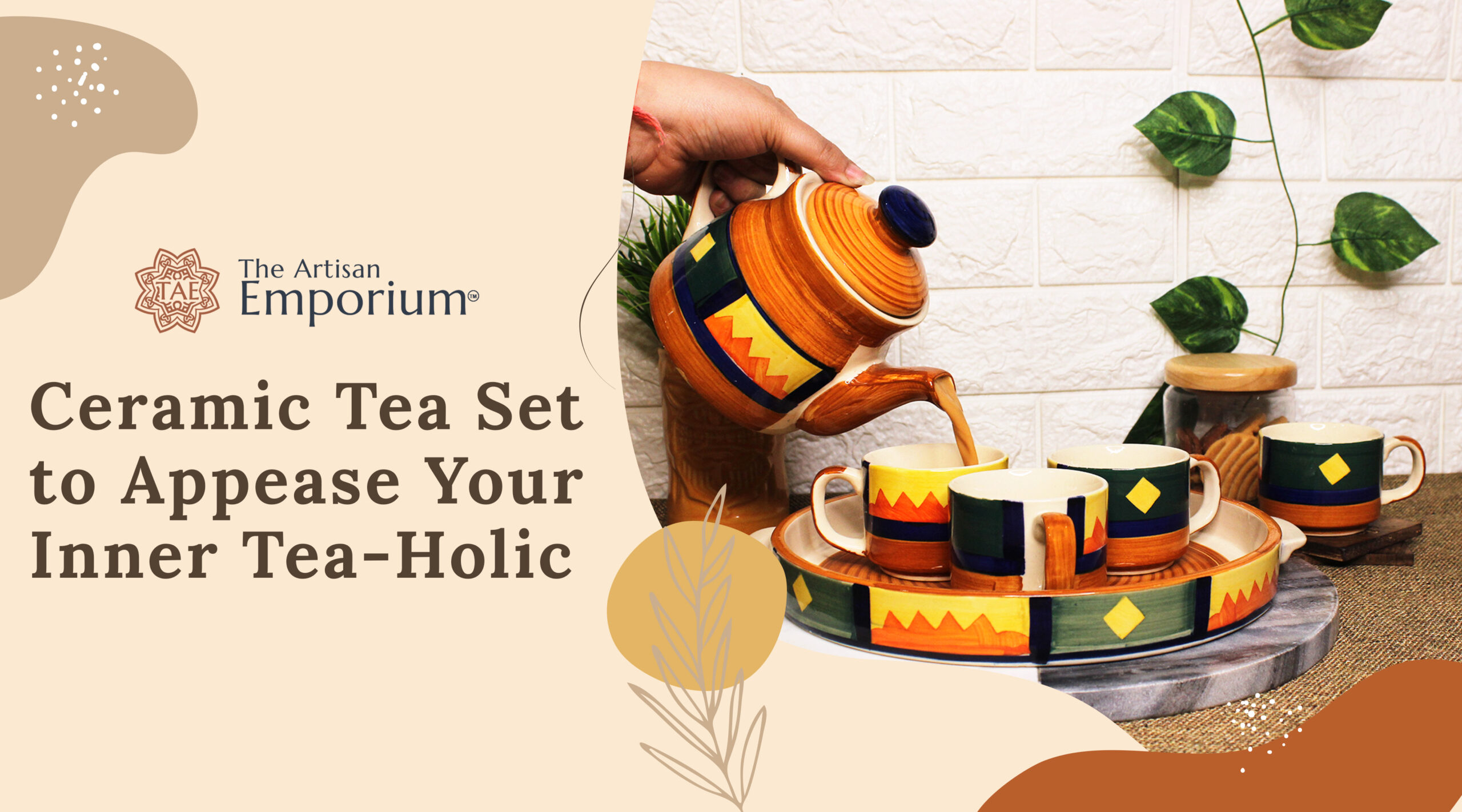 Buy The Best Ceramic Tea Set - The Artisan Emporium Hand-painted Kettle Sets