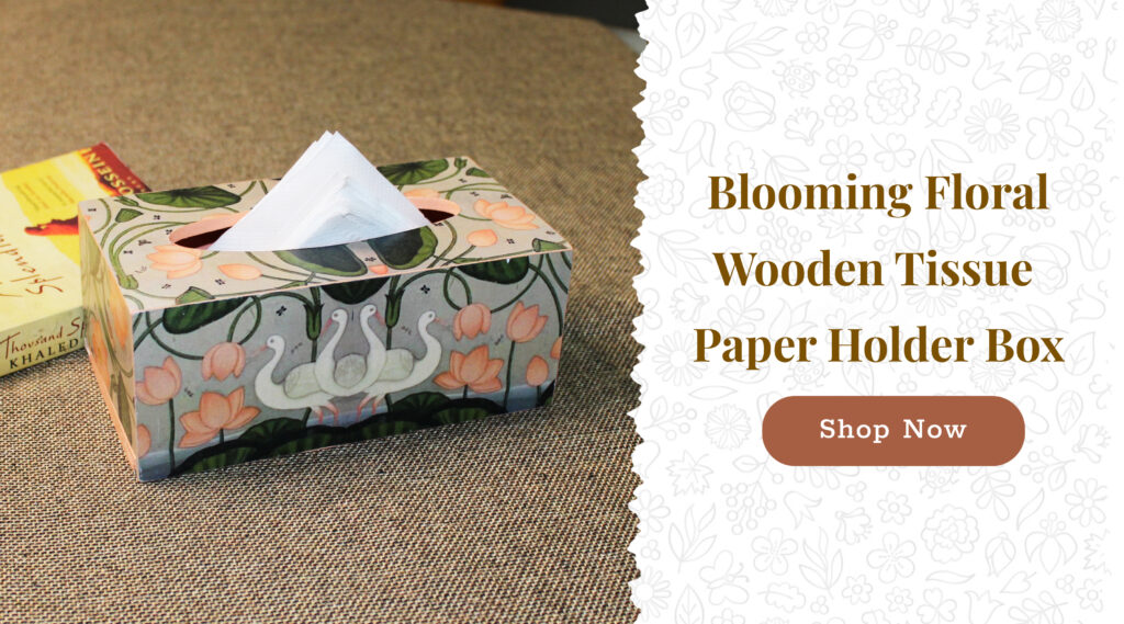The Artisan Emporium Blooming Floral Tissue Box Holder
