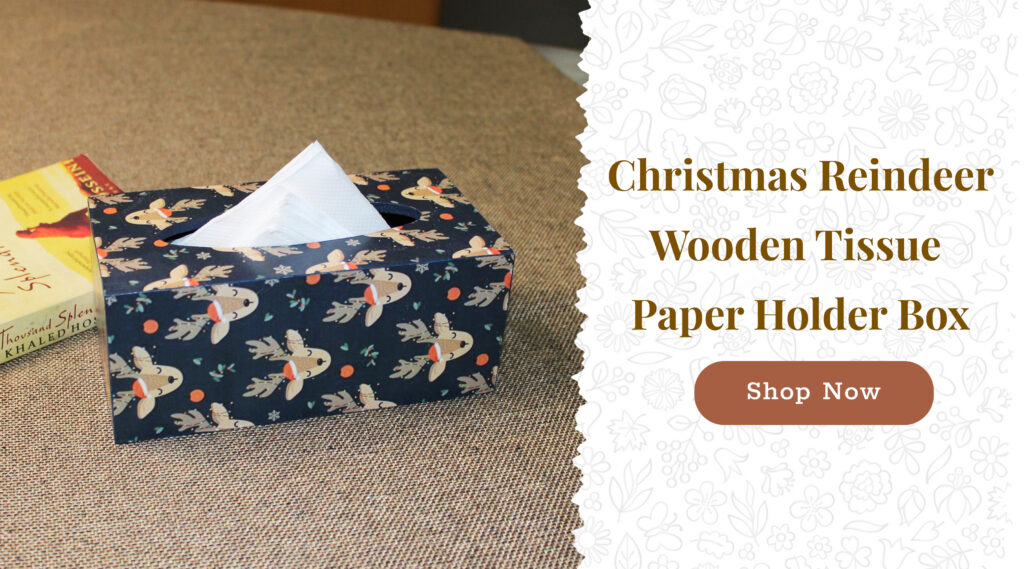 The Artisan Emporium Christmas Reindeer Tissue Box Holder