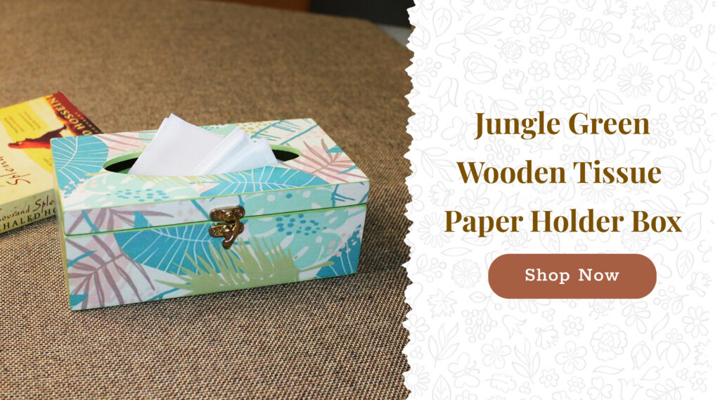 The Artisan Emporium Jungle Green Tissue Box Holder