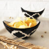 Black Moroccan Hut Ceramic Snack Bowls Set Of 2 - The Artisan Emporium