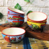 Exotic Panorama Hut Small Ceramic Katori Bowls Set Of 6 - The Artisan Emporium