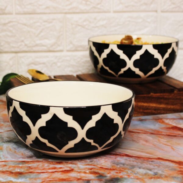 Black moroccan serving bowls