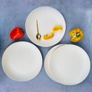 Subhra Ceramic Dinner Plates Set Of 4 - The Artisan Emporium