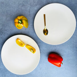 Subhra Ceramic Dinner Plates Set Of 2 - The Artisan Emporium