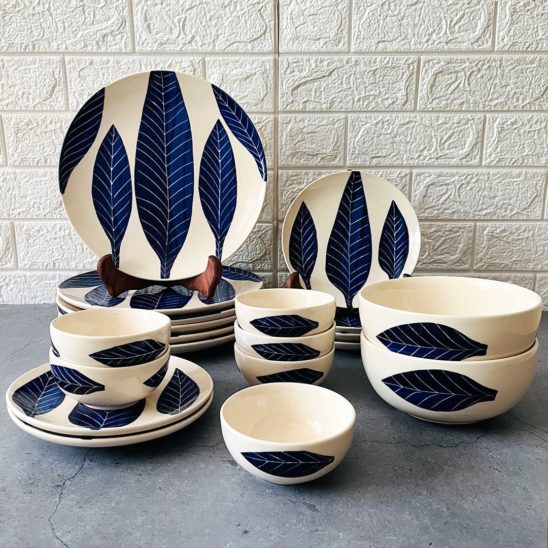 Patram Ceramic Dinner Set Of 20 Pieces - The Artisan Emporium