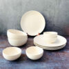 Subhra White Ceramic Dinner Set of 10 Pieces