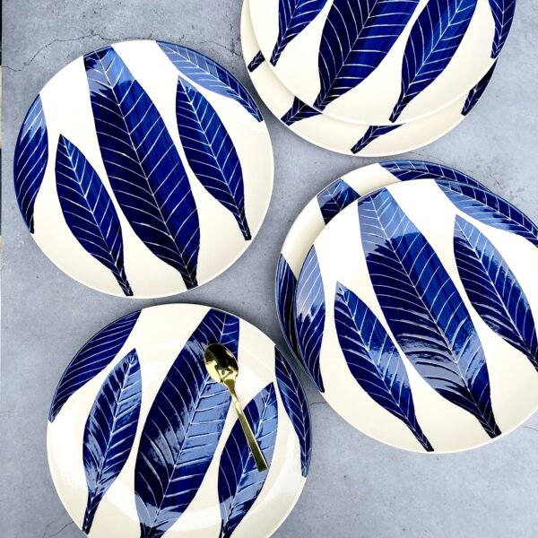Patram Ceramic Dinner Plates Set Of 6 - The Artisan Emporium