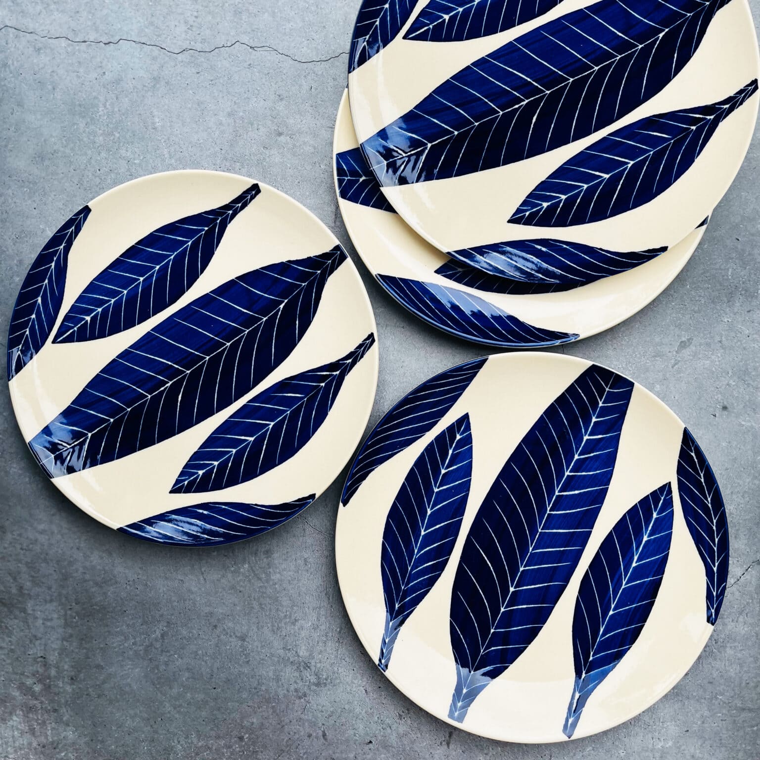 Patram Ceramic Dinner Plates Set Of 4 - The Artisan Emporium