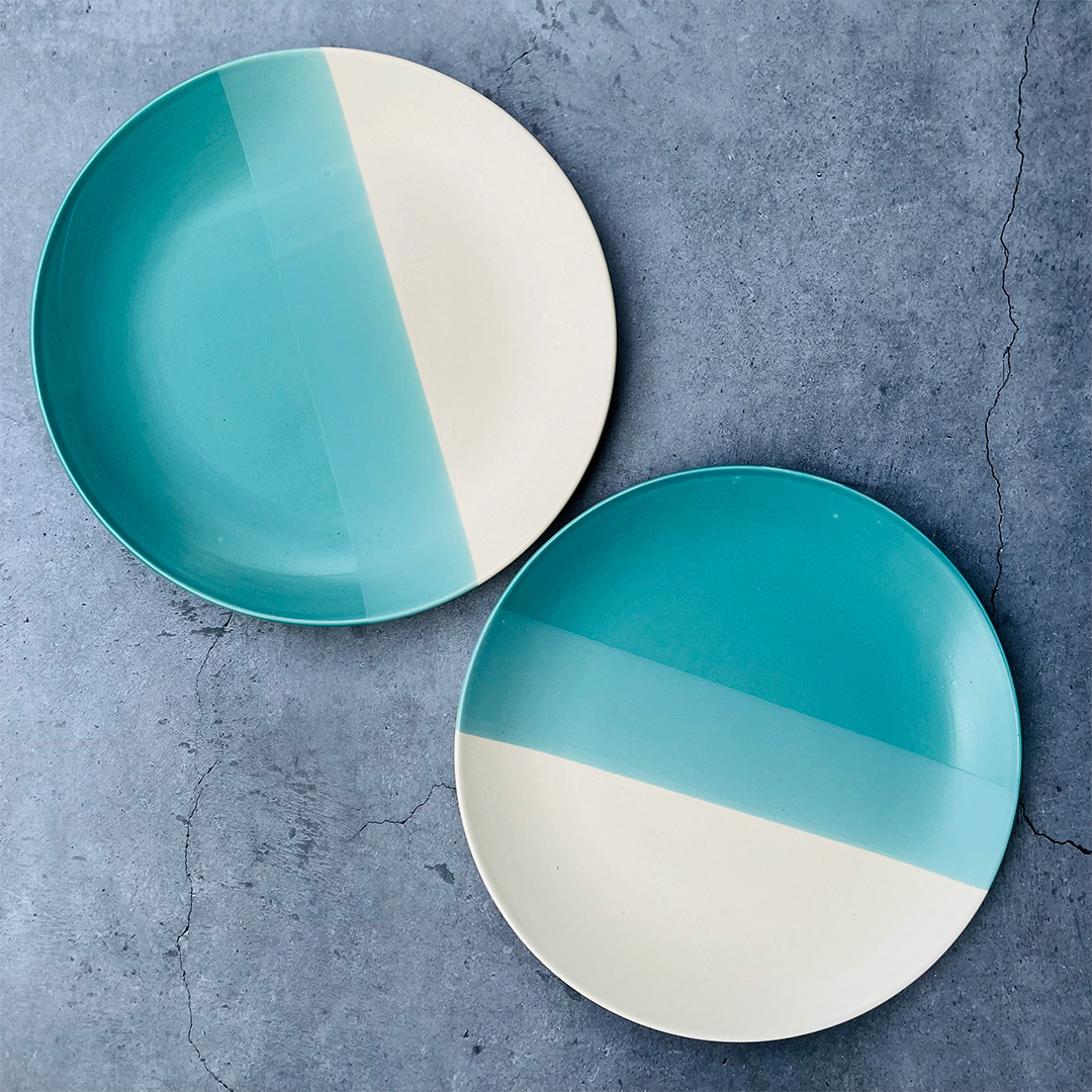 Trihni Ceramic Dinner Plates Set Of 2 - The Artisan Emporium