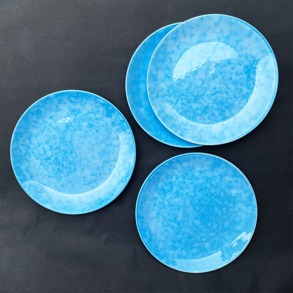 Neelam Ceramic Dinner Plates Set Of 4 - The Artisan Emporium