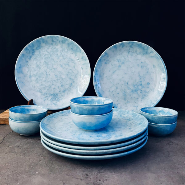 Neelam Handcrafted Ceramic Dinner Set Of 12 Pieces