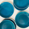 Retro Green Ceramic Dinner Plates Set Of 6 -The Artisan Emporium