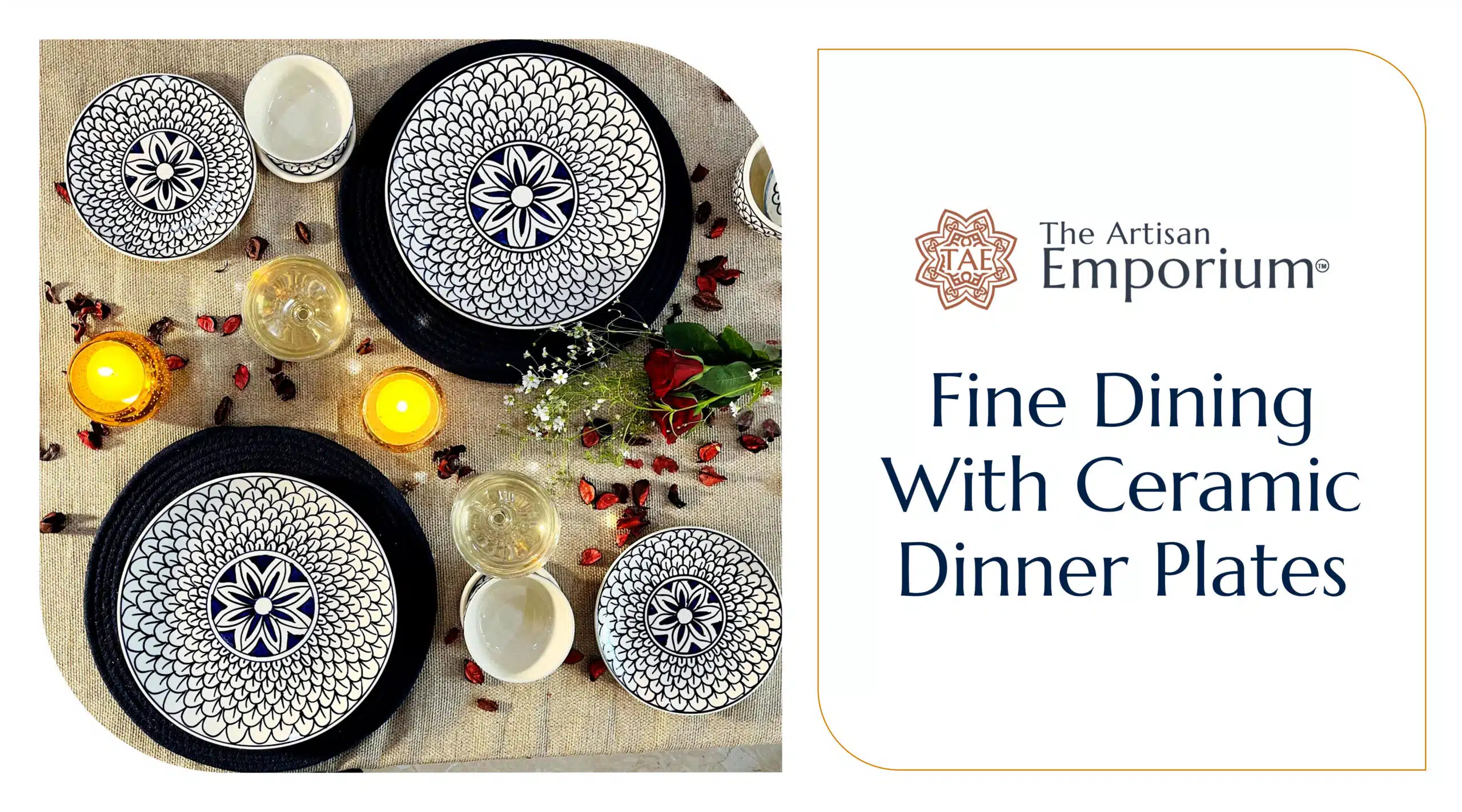 Fine Dining With ceramic Dinner Plates From The Artisan Emporium