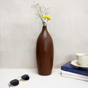 Rustic brown long Bud Flower Vase