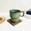 Rusty Green Tea Cup - the artisan emporium