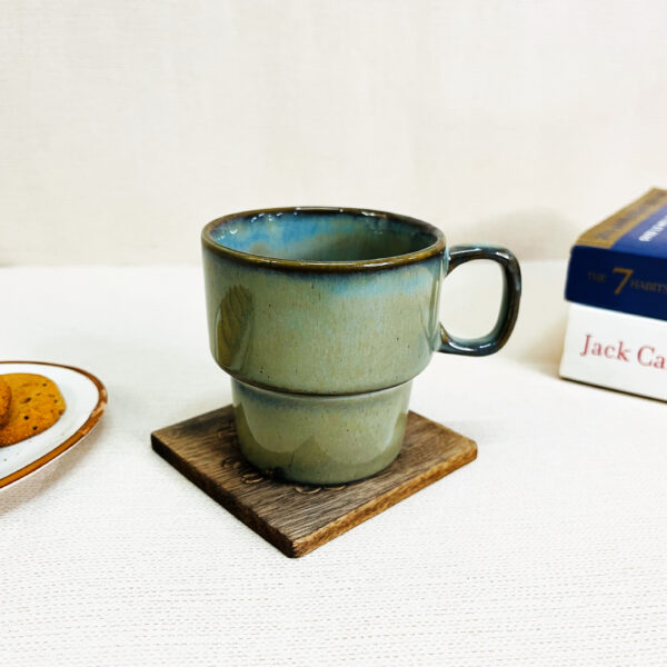 Rusty Green Tea Cup - the artisan emporium
