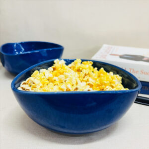 Blue Triangle Ceramic Snack Bowl - The Artisan Emporium