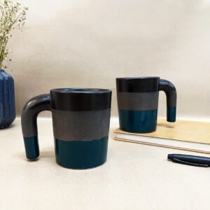 Tri Color Studio Pottery Ceramic Mug - The Artisan Emporium