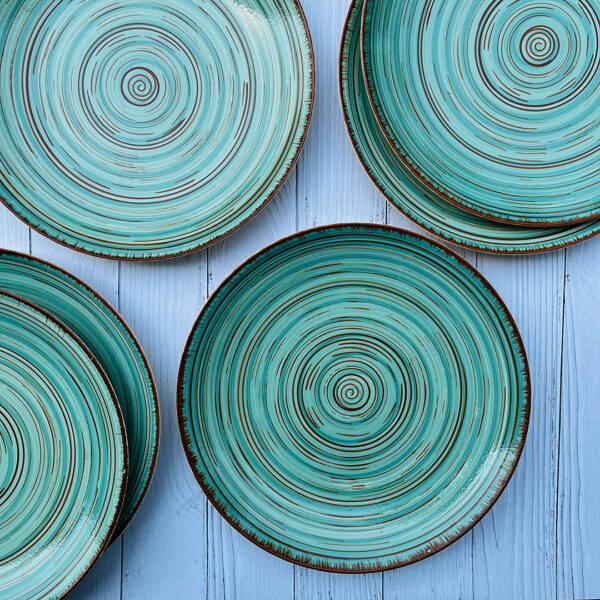 Iris Turquoise Dinner Plates