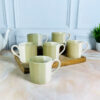 Olive Green tri color cups