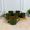 Forest Green Dual Tone tea cups