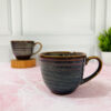 Rustic Ripple Ceramic Coffee Mug